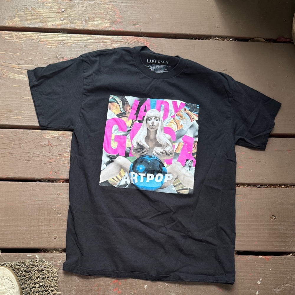 Black Lady Gaga Artpop Graphic T-Shirt